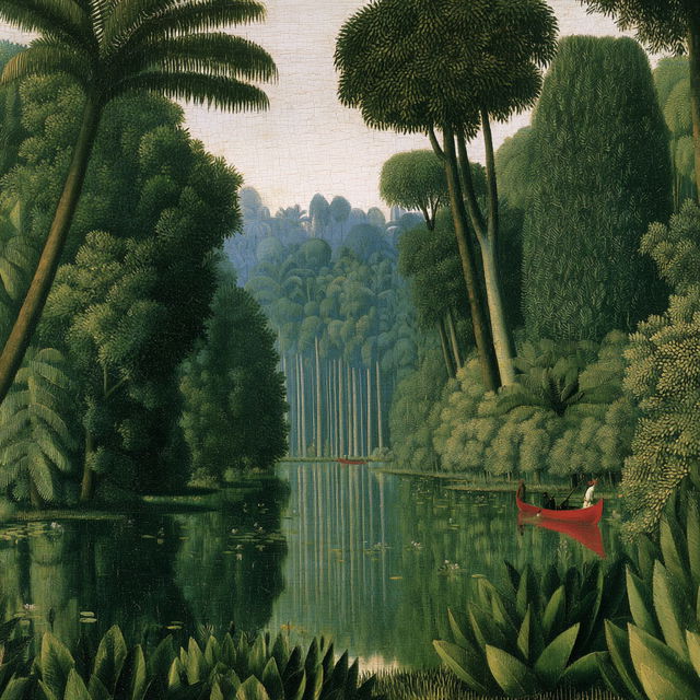 Henri Rousseau style, Midjourney V8.2, render 2 of 4