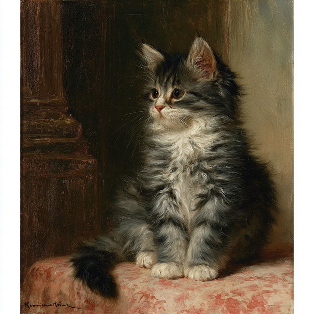 Henriette Ronner-Knip style, Midjourney V8.2, render 2 of 4