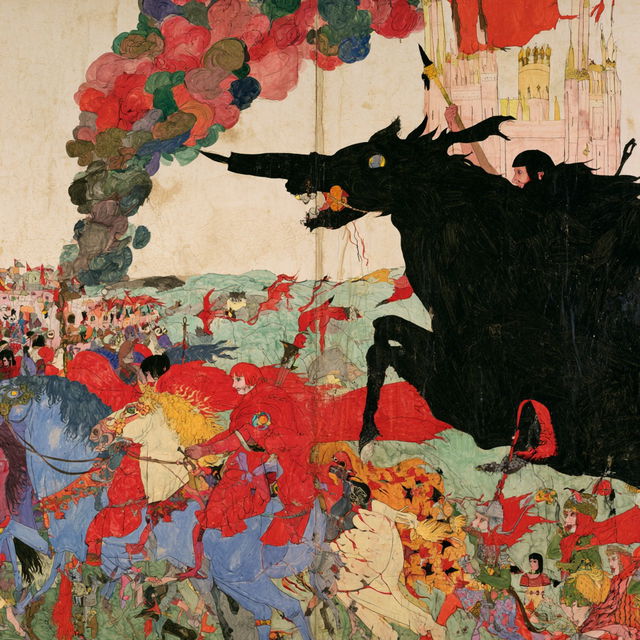 Henry Darger style, Midjourney V8.2, render 4 of 4