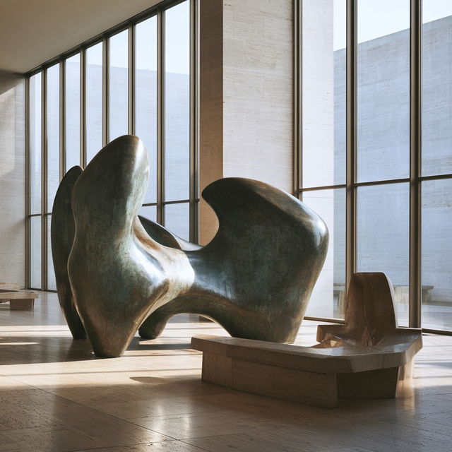 Henry Moore style, Midjourney V8.2, render 2 of 4