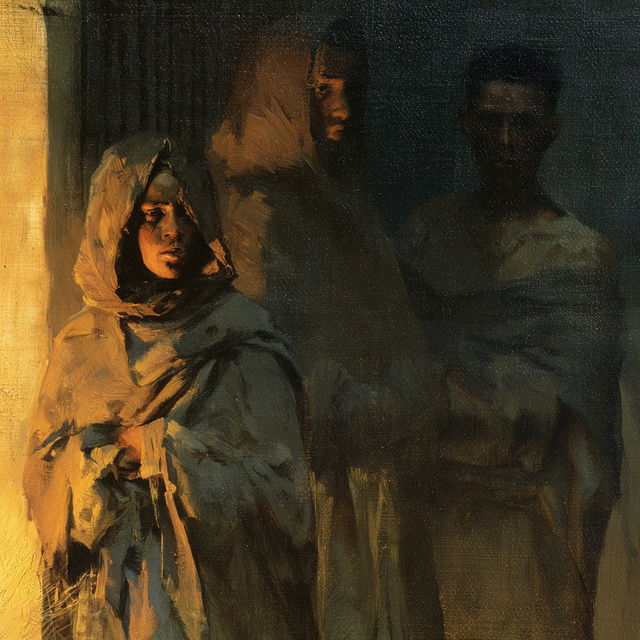 Henry Ossawa Tanner style, Midjourney V8.2, render 1 of 4
