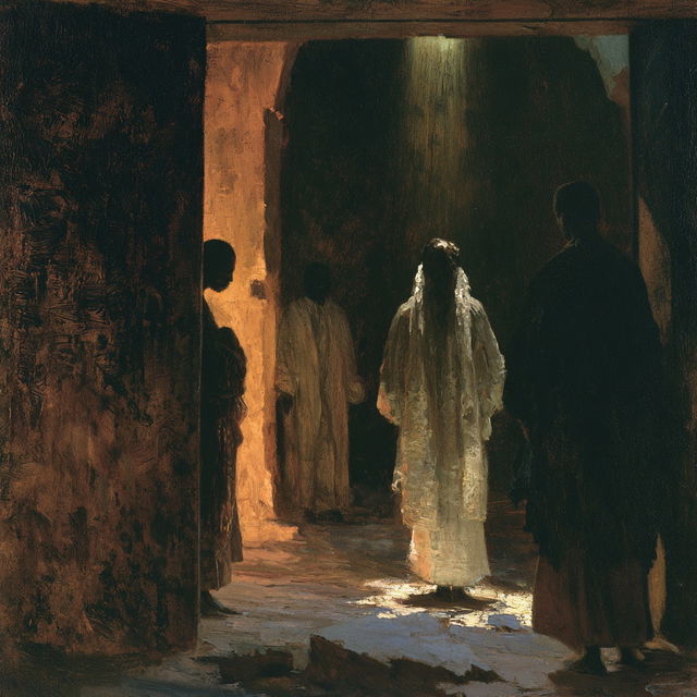 Henry Ossawa Tanner style, Midjourney V8.2, render 4 of 4