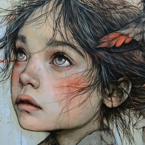Herakut style (Street artists), Midjourney V8.2