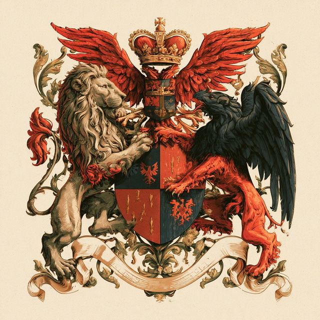 Heraldry style, Midjourney V8.2, render 2 of 4