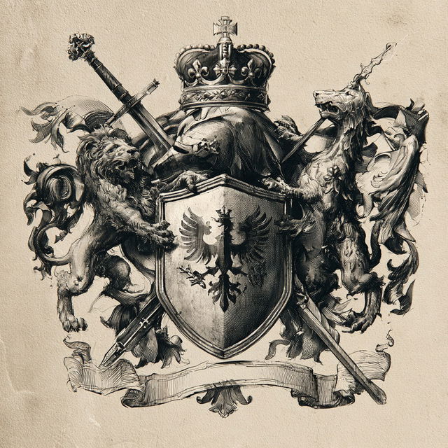 Heraldry style, Midjourney V8.2, render 1 of 4