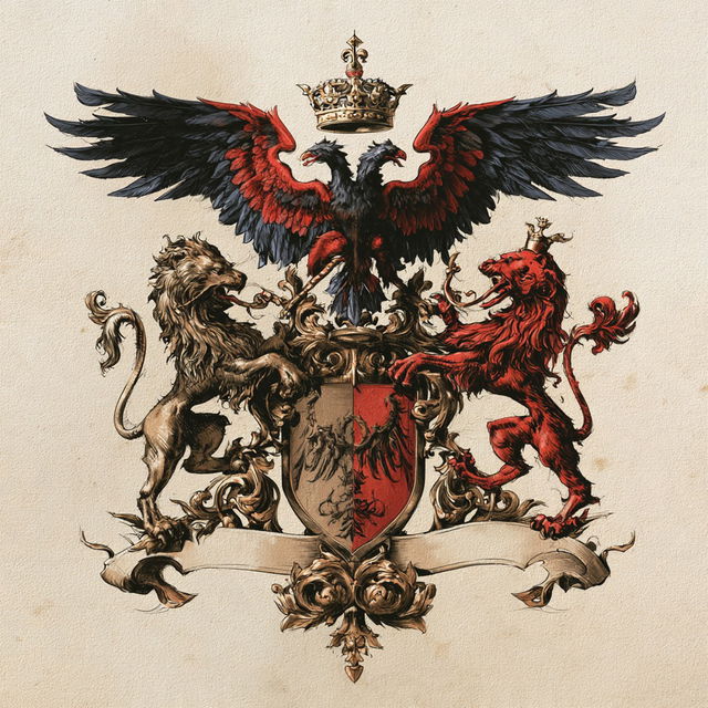 Heraldry style, Midjourney V8.2, render 3 of 4