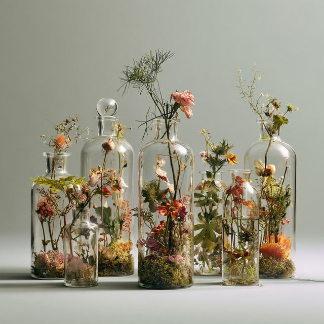 Herbarium style, Midjourney V8.2, render 2 of 4