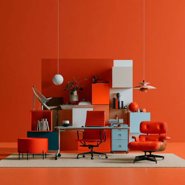 Herman Miller style, Midjourney V8.2, render 2 of 4