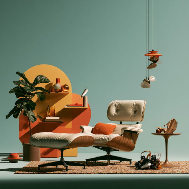 Herman Miller style, Midjourney V8.2, render 1 of 4