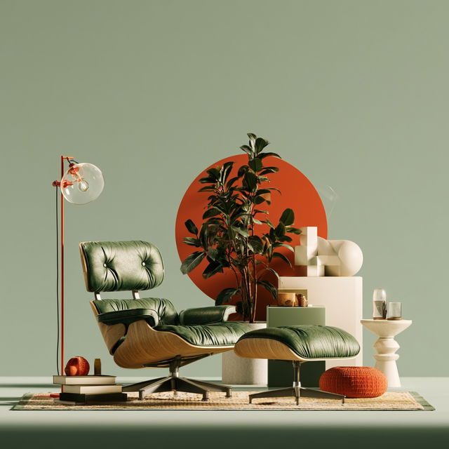 Herman Miller style, Midjourney V8.2, render 4 of 4
