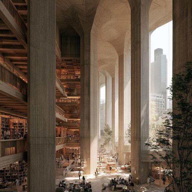 Herzog & de Meuron style, Midjourney V8.2, render 1 of 4