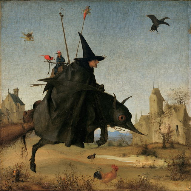 Hieronymus Bosch style, Midjourney V8.2, render 1 of 4