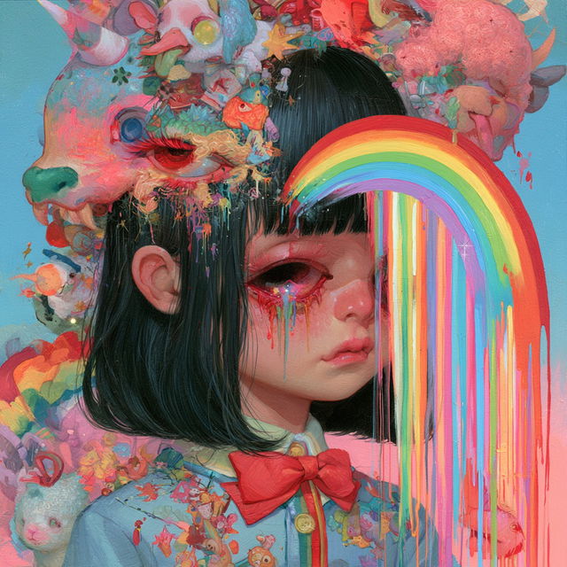 Hikari Shimoda style, Midjourney V8.2, render 2 of 4