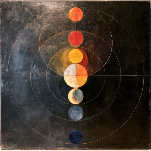 Hilma af Klint style (Painters), Midjourney V8.2