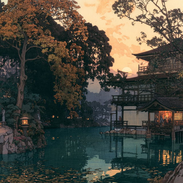 Hiroshi Yoshida style, Midjourney V8.2, render 3 of 4