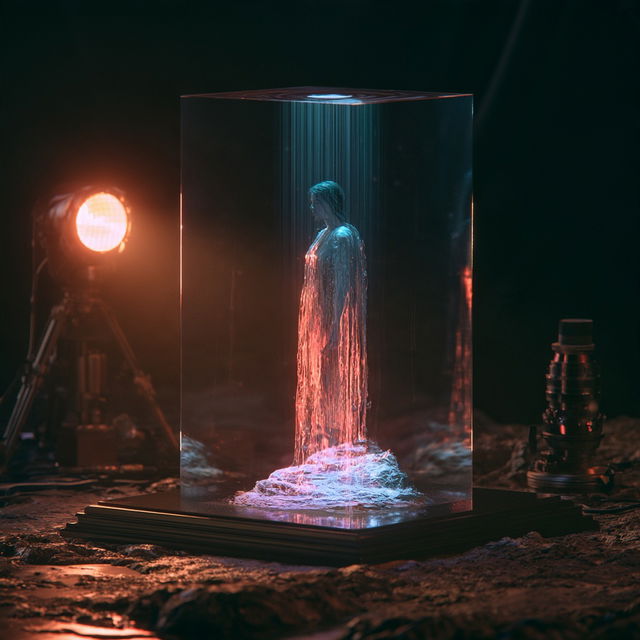 Holography style, Midjourney V8.2, render 2 of 4