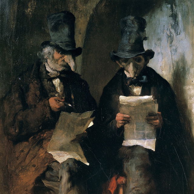 Honore Daumier style, Midjourney V8.2, render 4 of 4