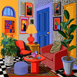 Howard Arkley style, Midjourney V8.2, render 2 of 4