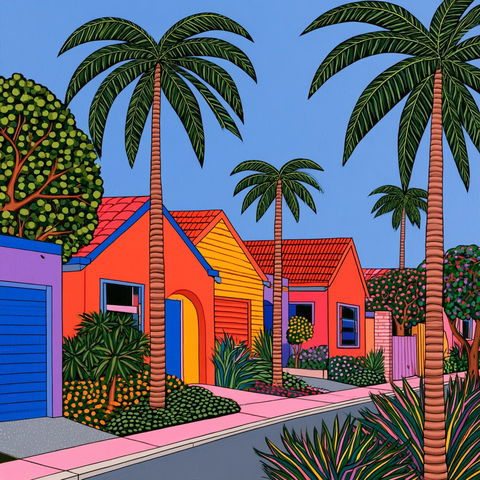 Howard Arkley style (Painters), Midjourney V8.2