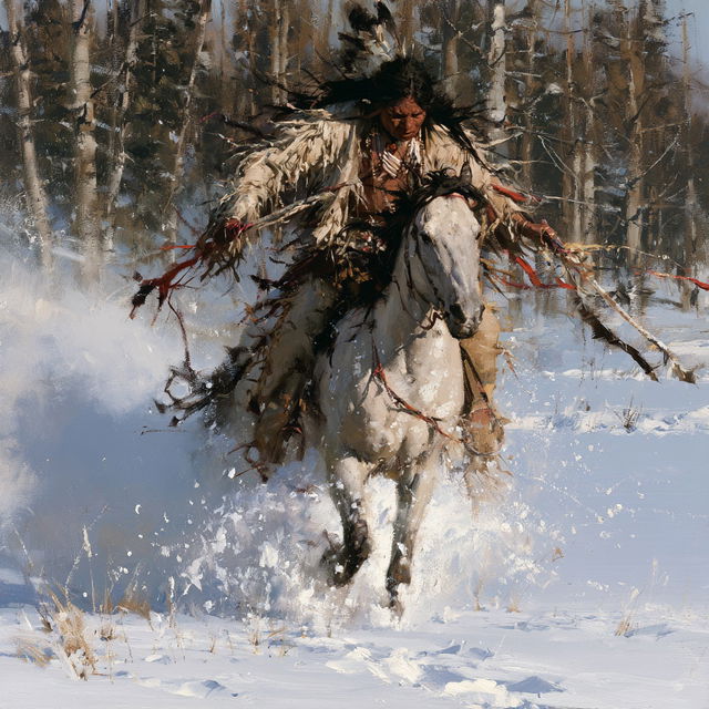 Howard Terpning style, Midjourney V8.2, render 1 of 4