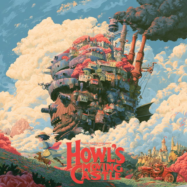 Howl's Moving Castle style, Midjourney V8.2, render 2 of 4