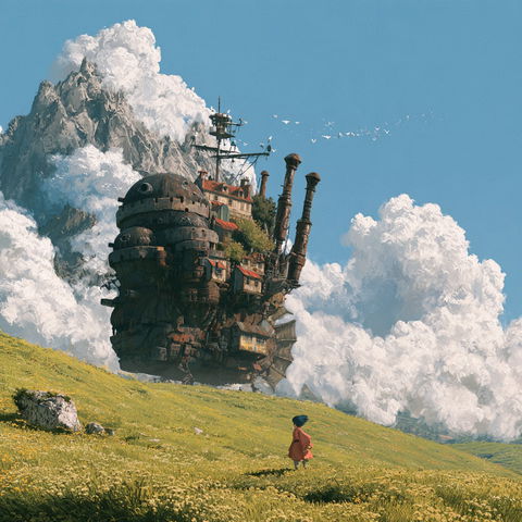 Howl's Moving Castle style (Titles), Midjourney V8.2