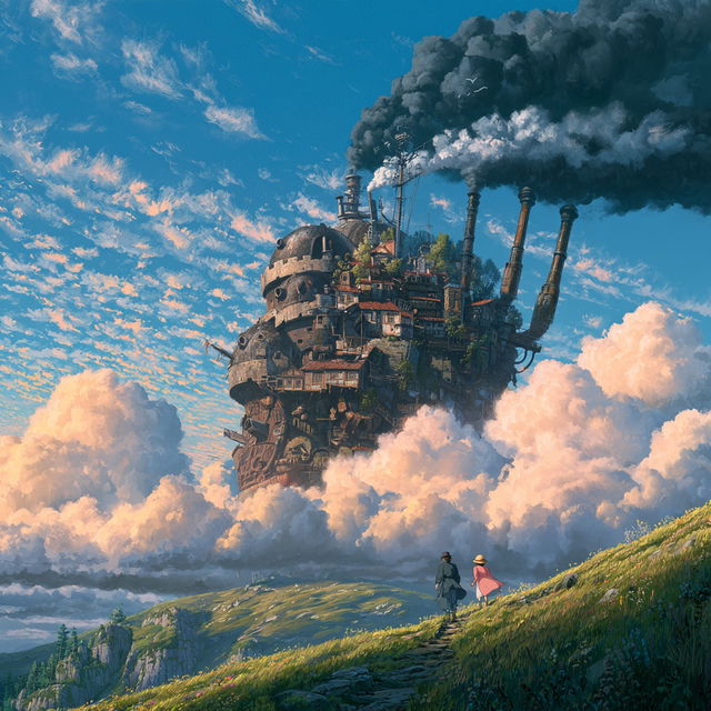 Howl's Moving Castle style, Midjourney V8.2, render 4 of 4