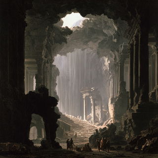 Hubert Robert style, Midjourney V8.2, render 2 of 4