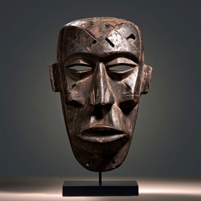Hudoq mask style, Midjourney V8.2, render 3 of 4