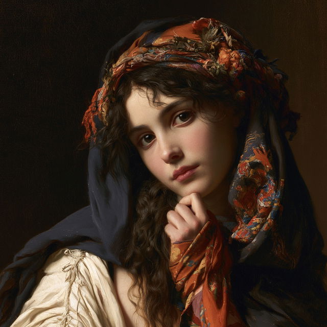 Hugues Merle style, Midjourney V8.2, render 4 of 4