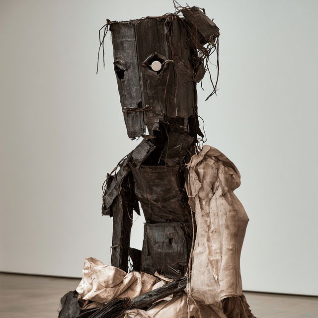 Huma Bhabha style, Midjourney V8.2, render 1 of 4