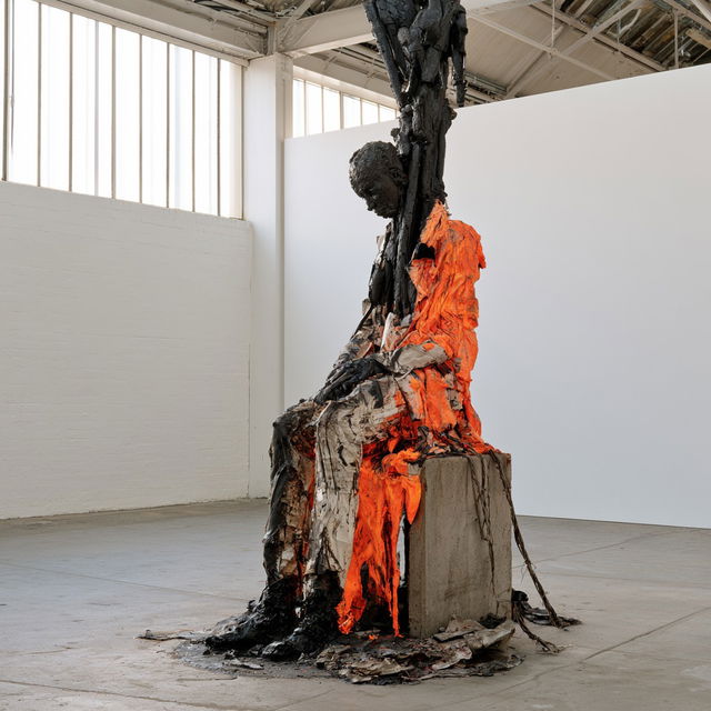 Huma Bhabha style, Midjourney V8.2, render 4 of 4