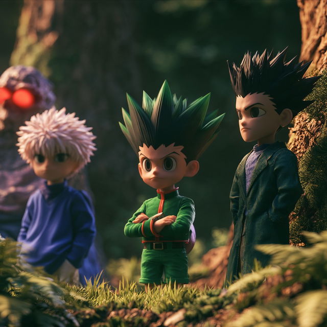 Hunter x Hunter style, Midjourney V8.2, render 3 of 4