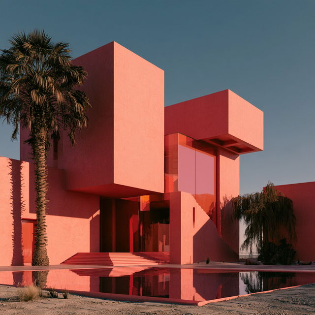 Hypermodernism style, Midjourney V8.2, render 2 of 4