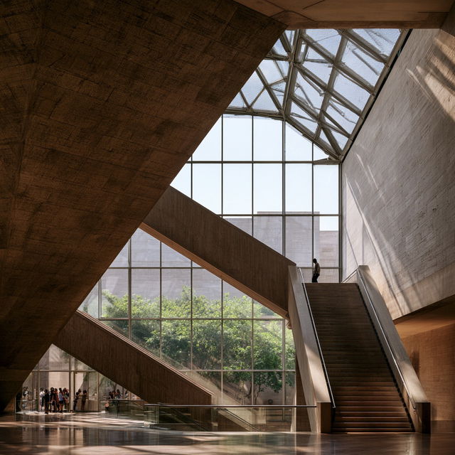I. M. Pei style, Midjourney V8.2, render 4 of 4