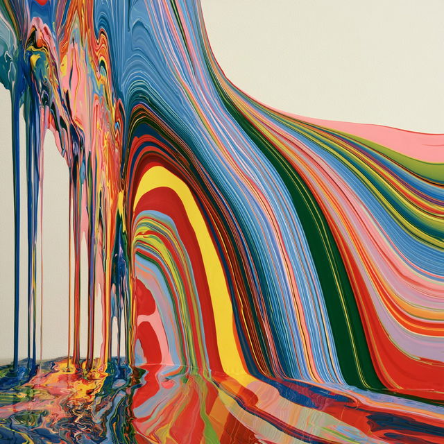 Ian Davenport style, Midjourney V8.2, render 2 of 4