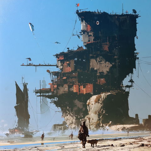 Ian McQue style (Various), Midjourney V8.2