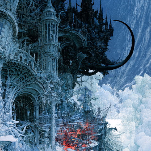 Ian Miller style, Midjourney V8.2, render 2 of 4