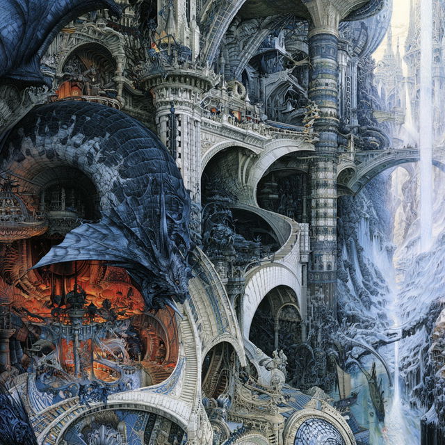 Ian Miller style, Midjourney V8.2, render 1 of 4