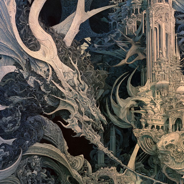 Ian Miller style, Midjourney V8.2, render 4 of 4