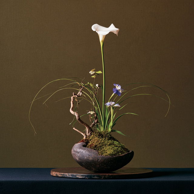 Ikebana style, Midjourney V8.2, render 3 of 4