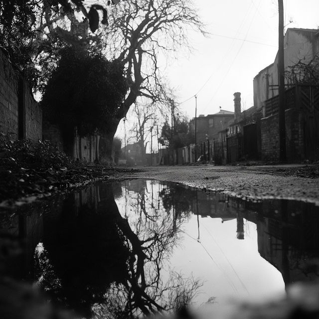 Ilford FP4 125 style, Midjourney V8.2, render 1 of 4