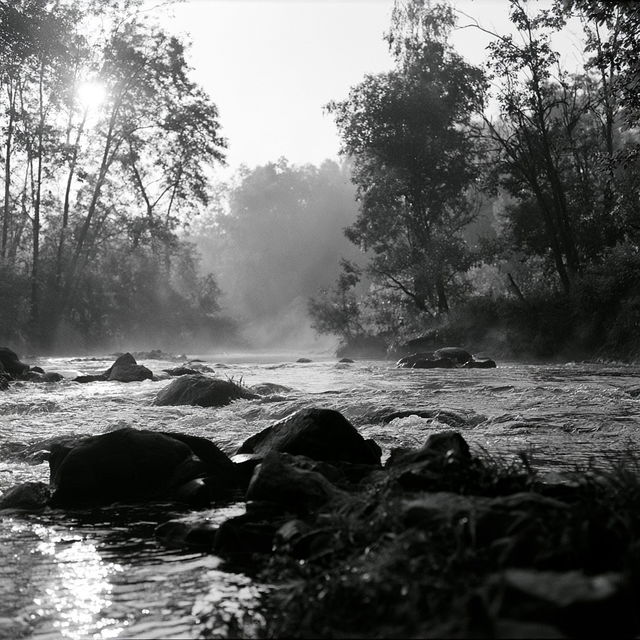 Ilford FP4 125 style, Midjourney V8.2, render 4 of 4