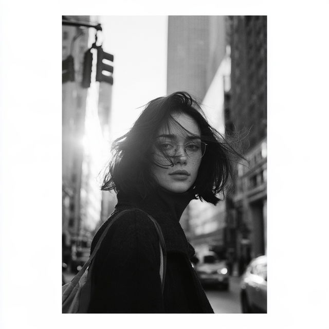 Ilford XP2 400 style, Midjourney V8.2, render 2 of 4