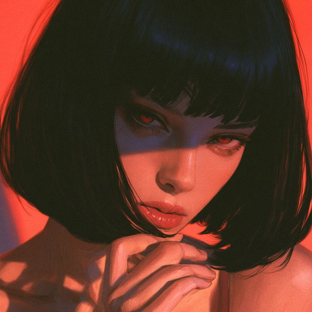 Ilya Kuvshinov style, Midjourney V8.2, render 2 of 4
