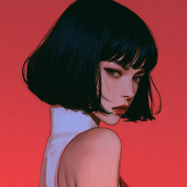 Ilya Kuvshinov style, Midjourney V8.2, render 4 of 4