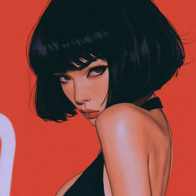 Ilya Kuvshinov style, Midjourney V8.2, render 3 of 4
