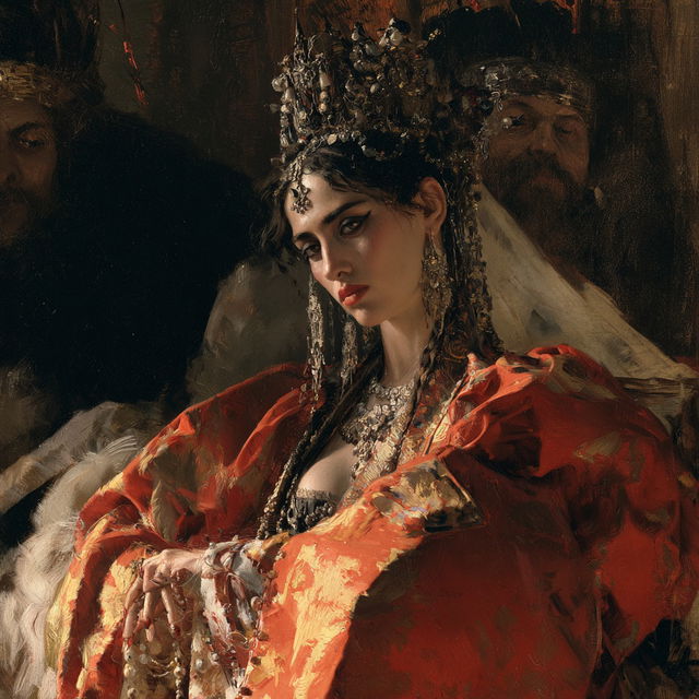 Ilya Repin style, Midjourney V8.2, render 1 of 4
