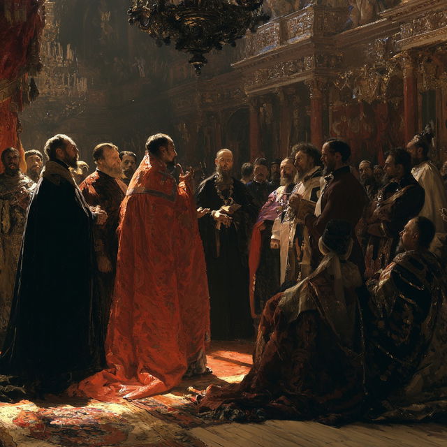 Ilya Repin style, Midjourney V8.2, render 3 of 4