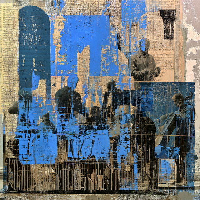 Imants Tillers style, Midjourney V8.2, render 1 of 4
